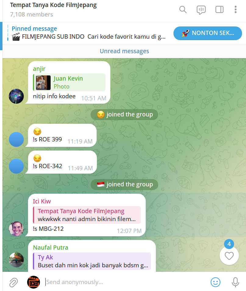 FilmJepang Telegram community