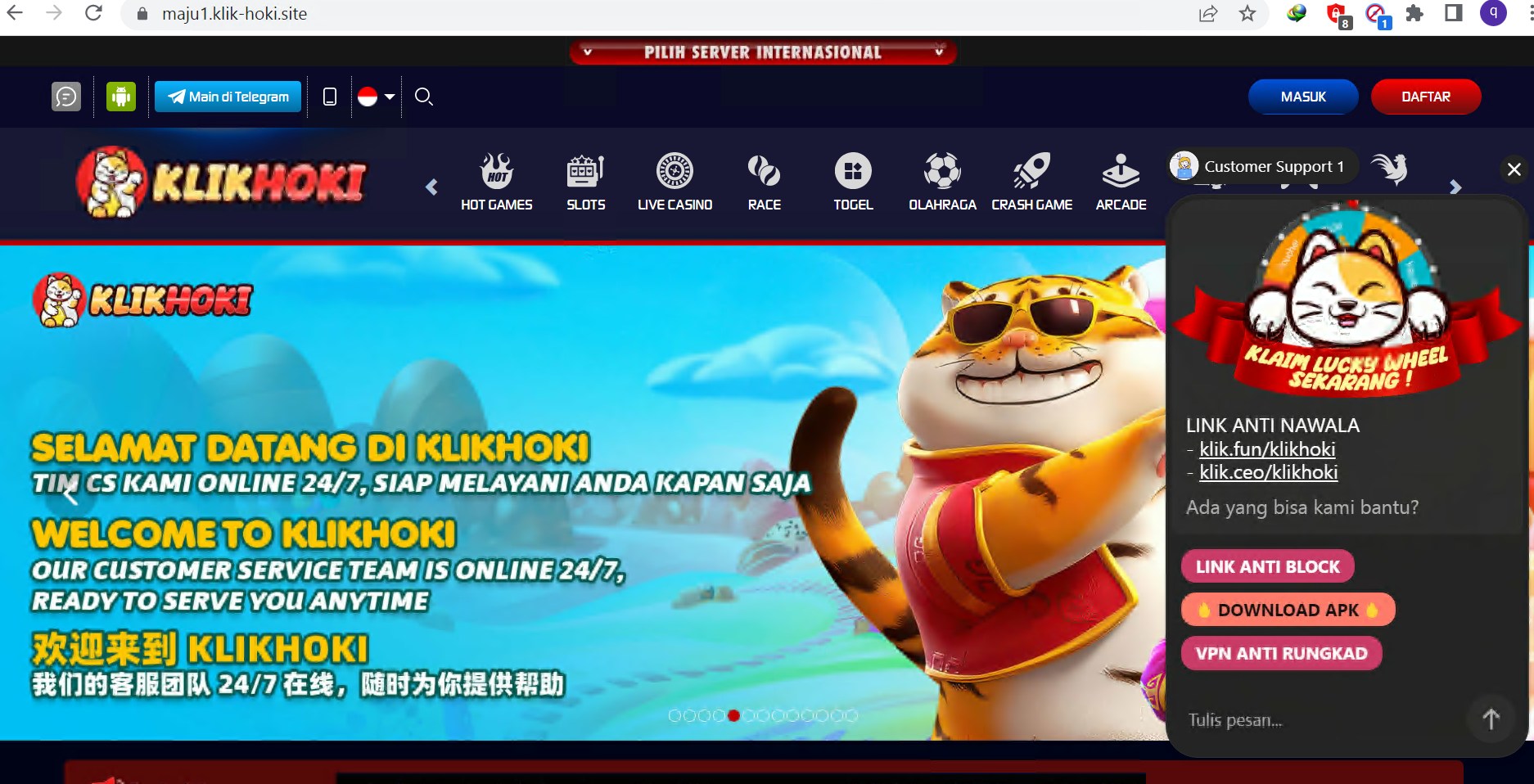 KLIKHOKI website